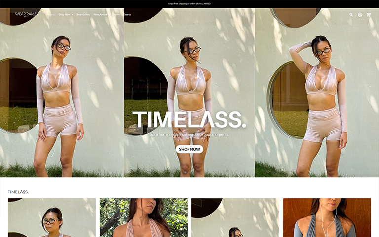 Wear Rame Shopify Website Cover